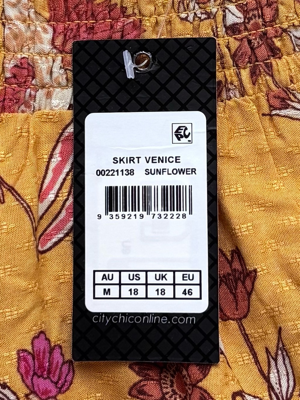 City Chic Venice Bird Floral Boho Skirt 18 - Picture 6 of 8